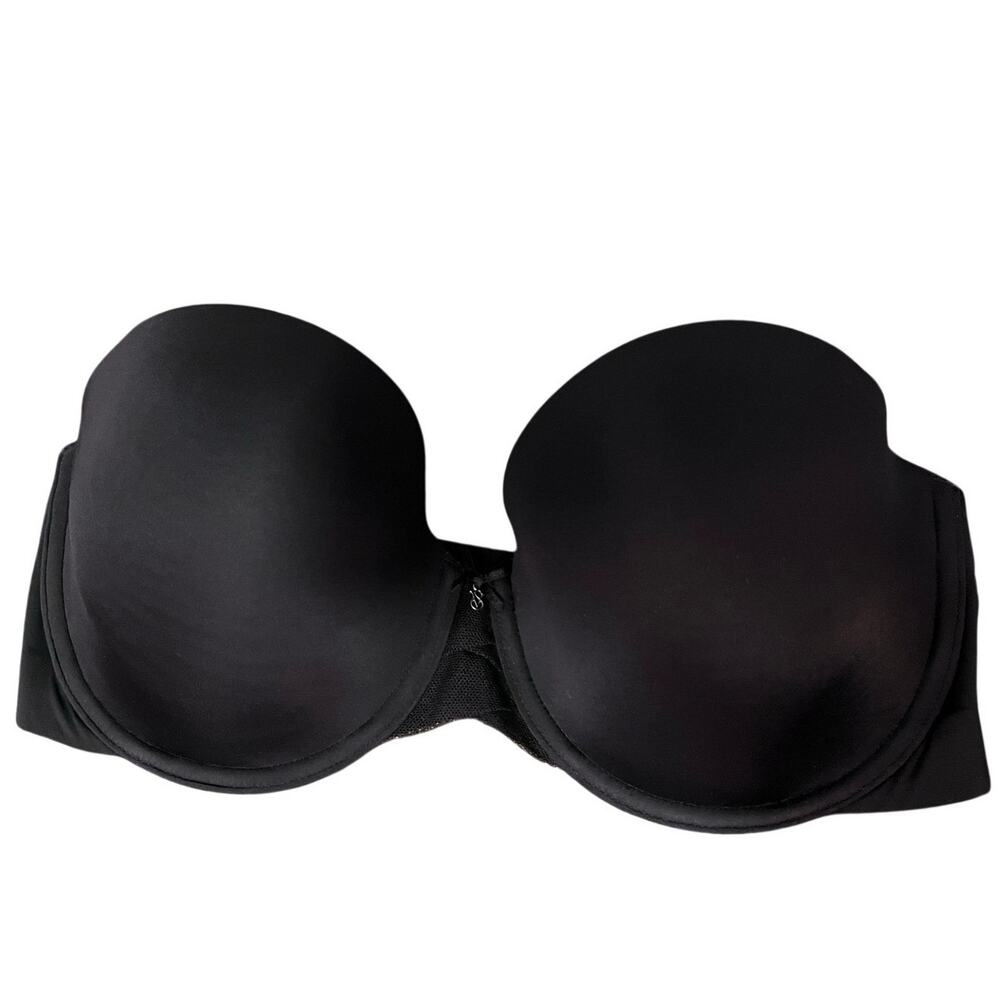 Victoria's Secret Lined Strapless Bra Black 34DD